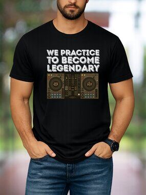 We Practice To Become Legendary DJ Graphic Tee